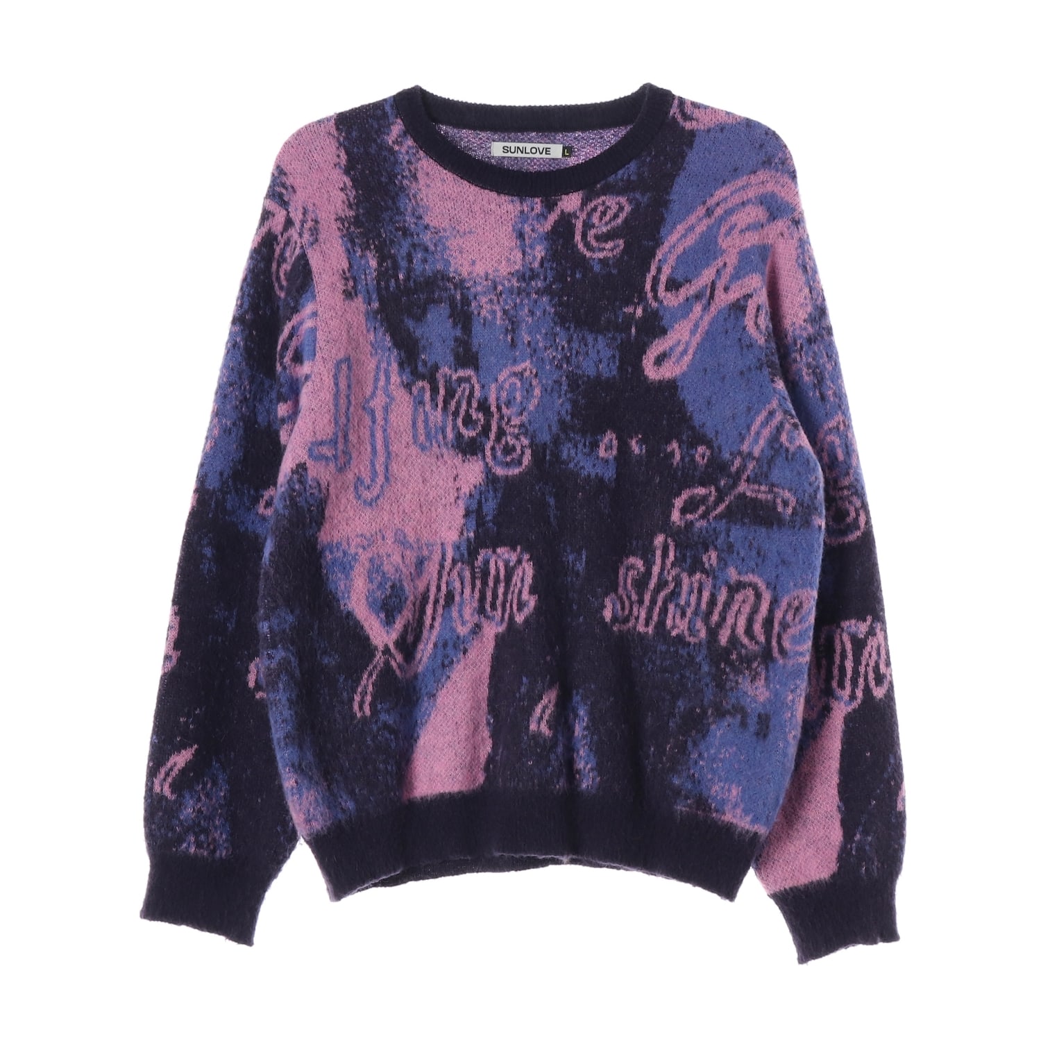 썬러브 23FW Faded 페이디드 니트 스웨터 퍼플 이미지 1