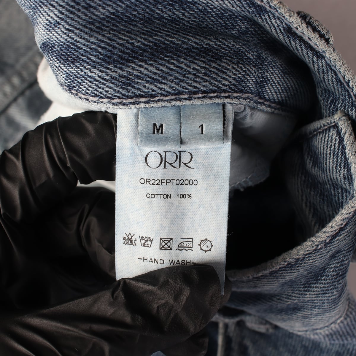 오르 ORR 22FW 스트레이트핏 코튼 데님팬츠 워싱 청바지 M 상세 이미지 4