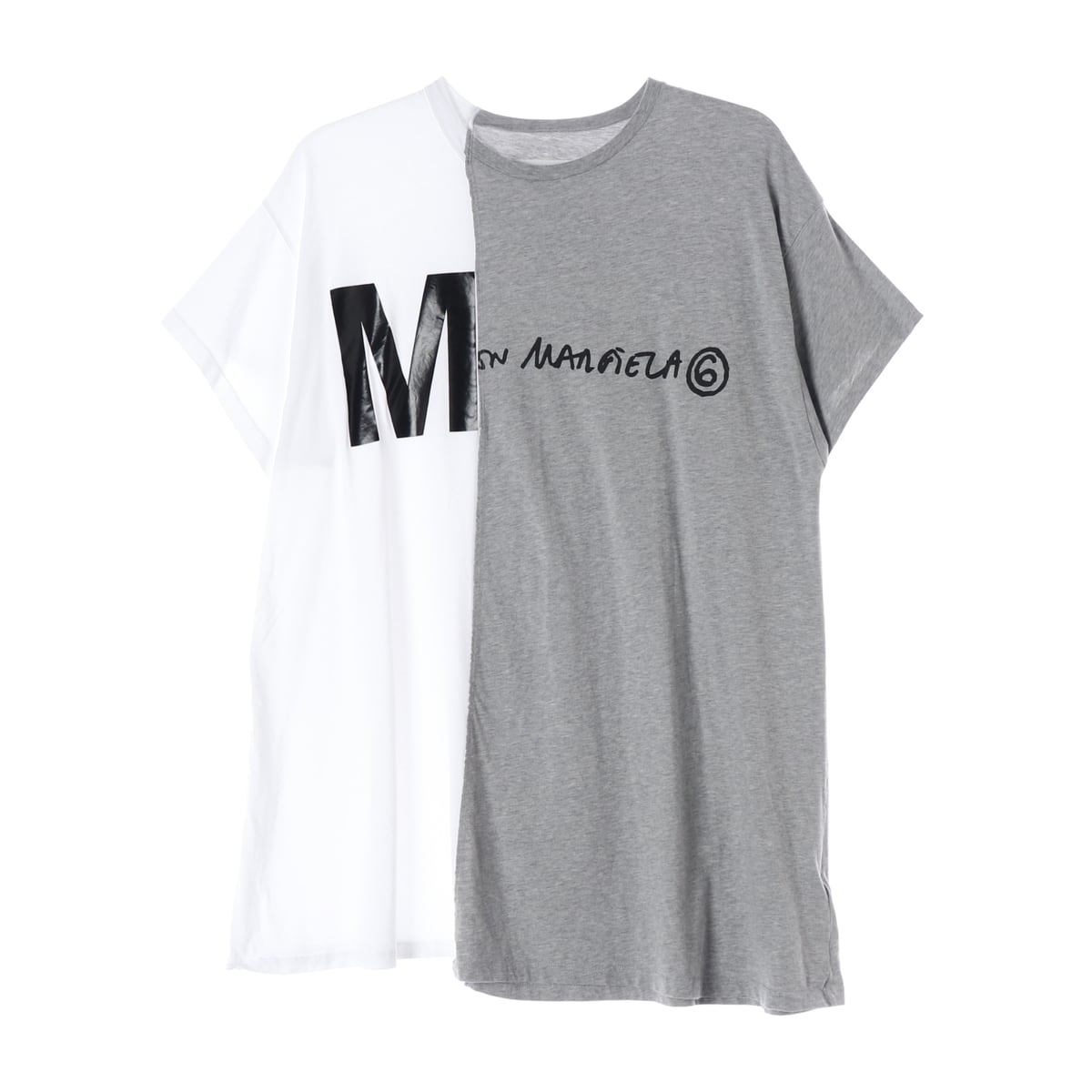 MM6 메종 마르지엘라 키즈 22SS 컬러블록 반팔 원피스 티셔츠 상세 이미지 1