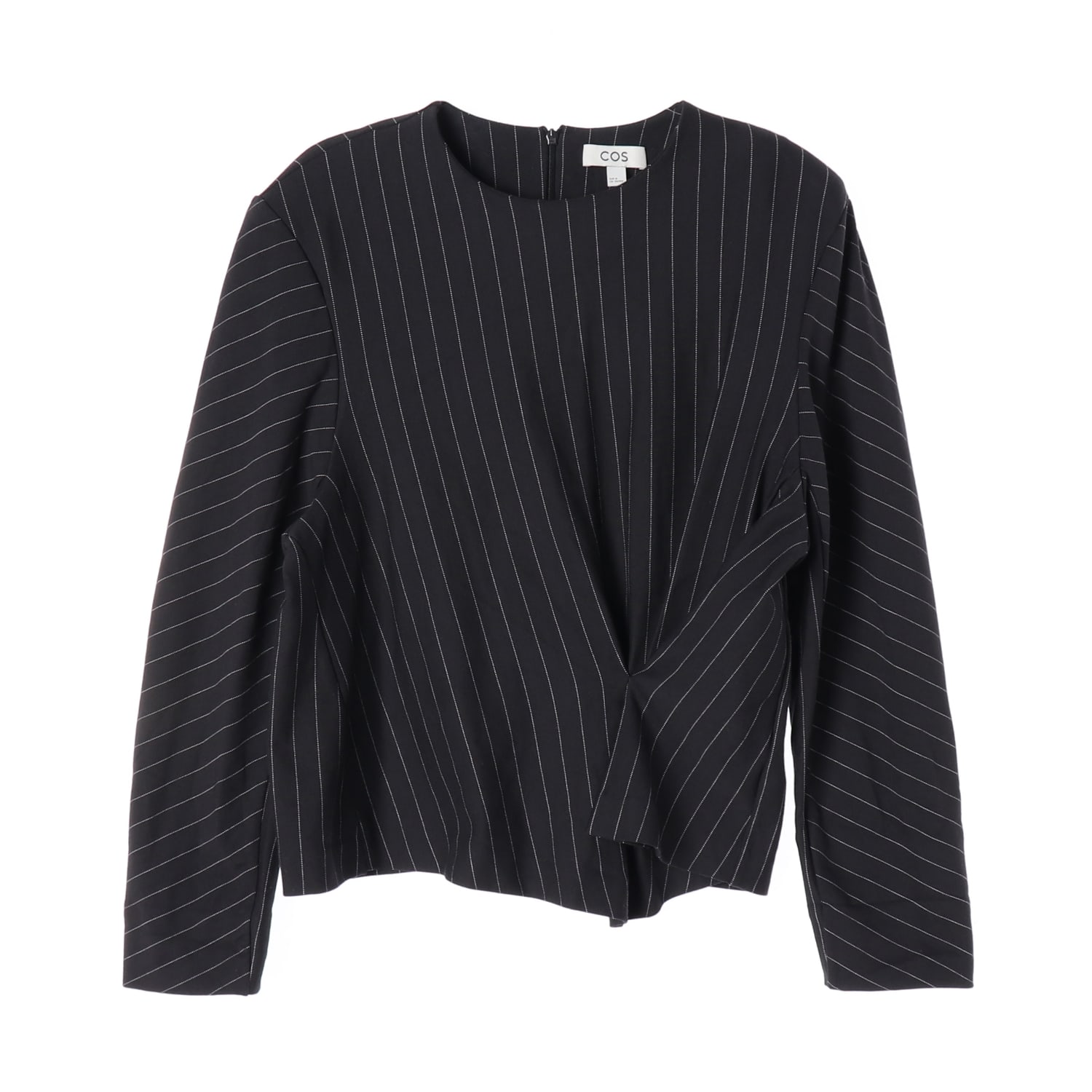 코스 23FW 스트라이프 드레이프  블라우스 이미지 1