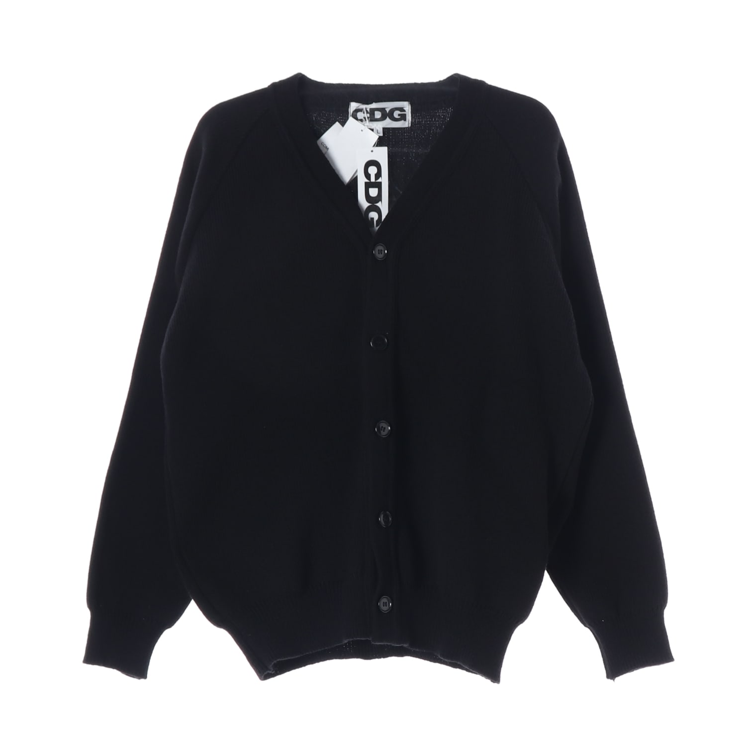(새상품) 꼼데가르송 24SS CDG 브이넥 백 로고 가디건 이미지 1