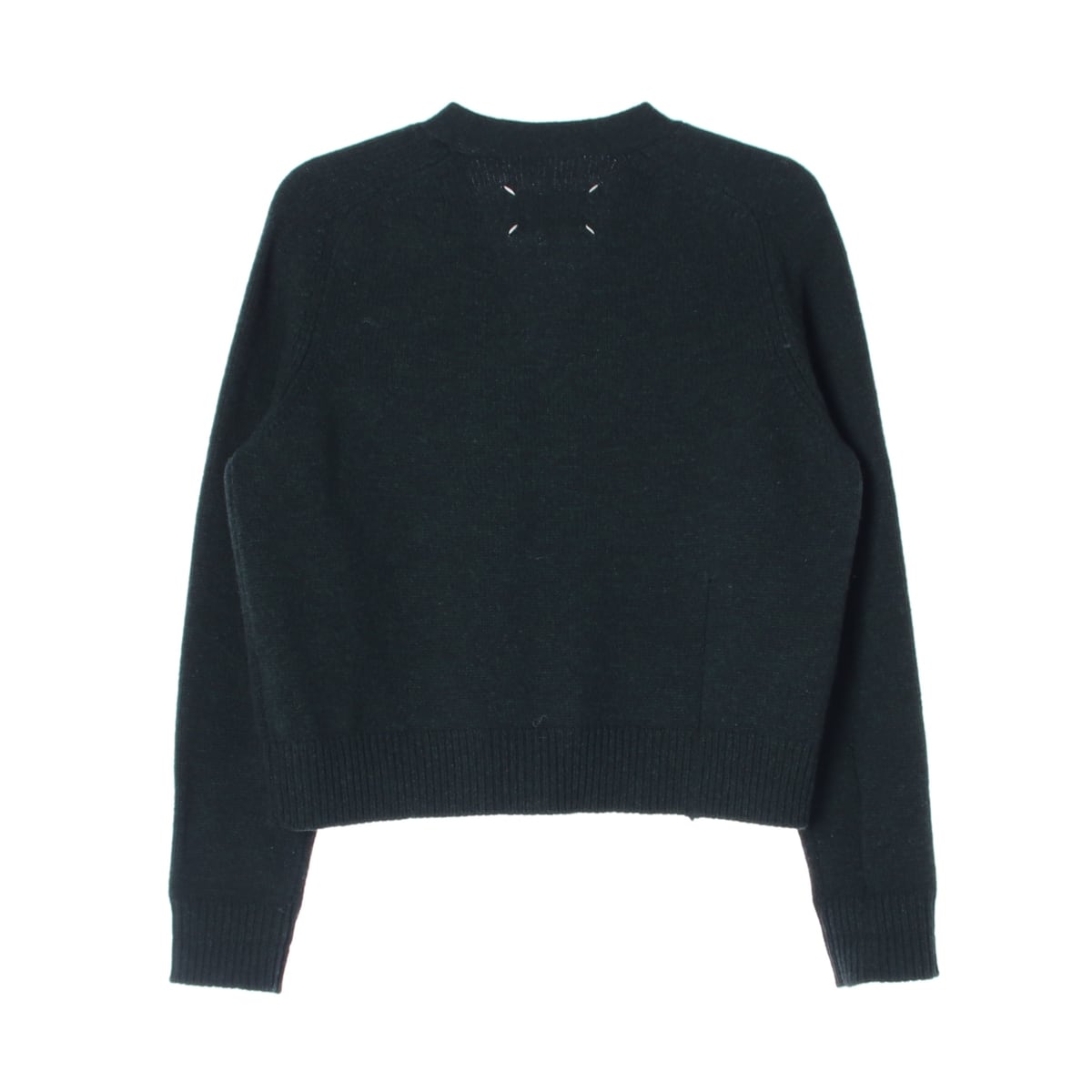 메종 마르지엘라 21FW 디스트레스드 울 블렌드 가디건 그린 상세 이미지 2
