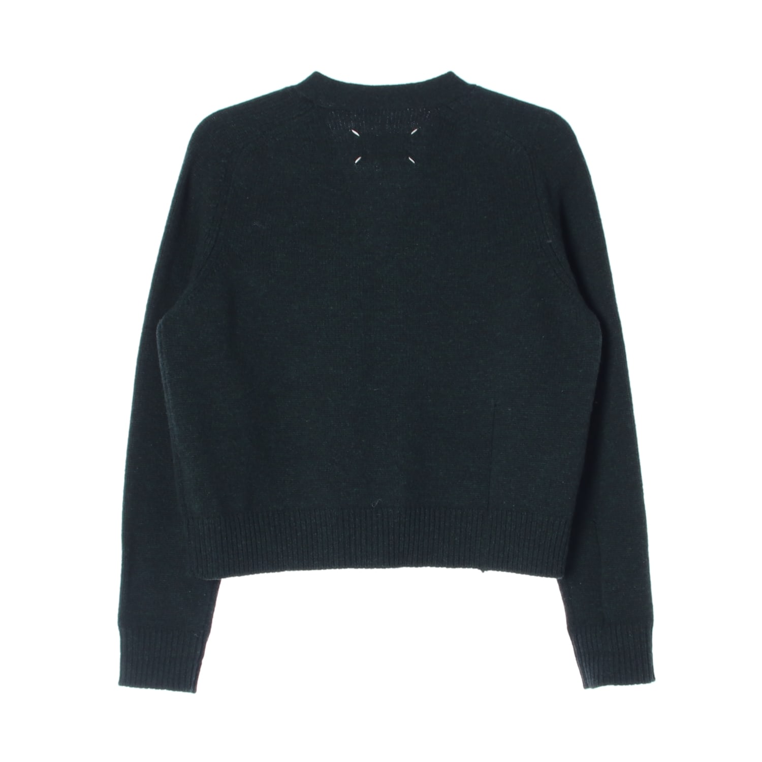 메종 마르지엘라 21FW 디스트레스드 울 블렌드 가디건 그린 이미지 2