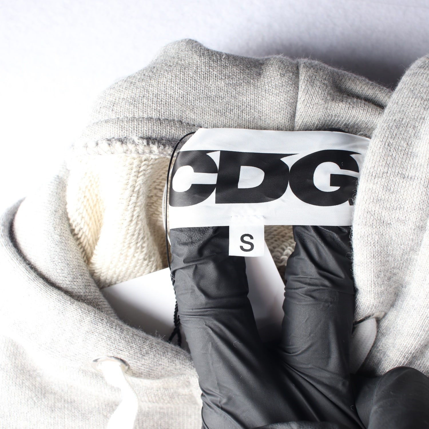 (새상품) 꼼데가르송 24SS CDG 바이어스 후드 집업 스웨트셔츠 그레이 이미지 3