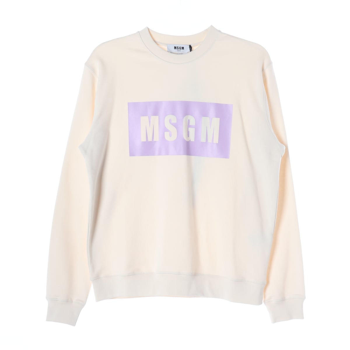 (새상품) 엠에스지엠 MSGM 21FW 박스로고 프린트 스웨트셔츠 맨투맨 아이보리 상세 이미지 1