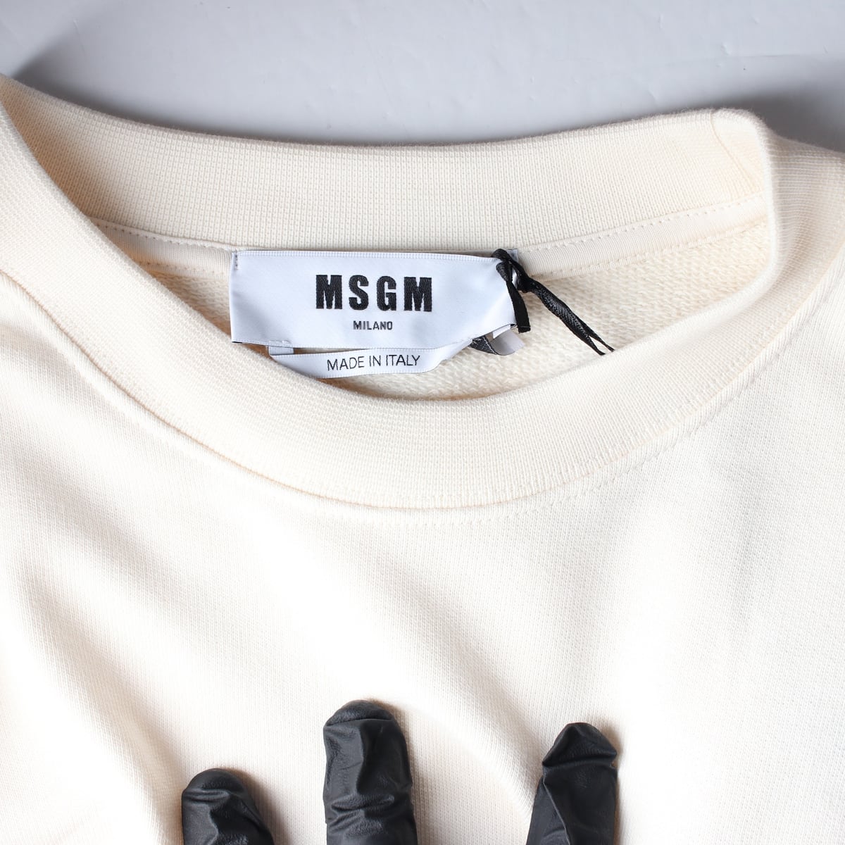 (새상품) 엠에스지엠 MSGM 21FW 박스로고 프린트 스웨트셔츠 맨투맨 아이보리 상세 이미지 3