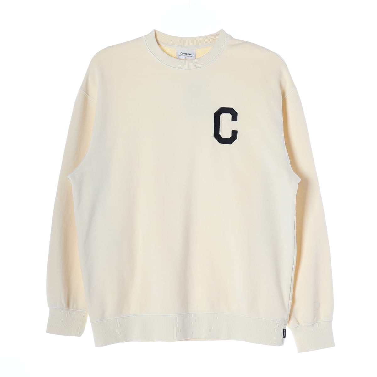 (새상품) 커버낫 21FW C 로고 자수 오버핏 코튼 맨투맨 상세 이미지 1