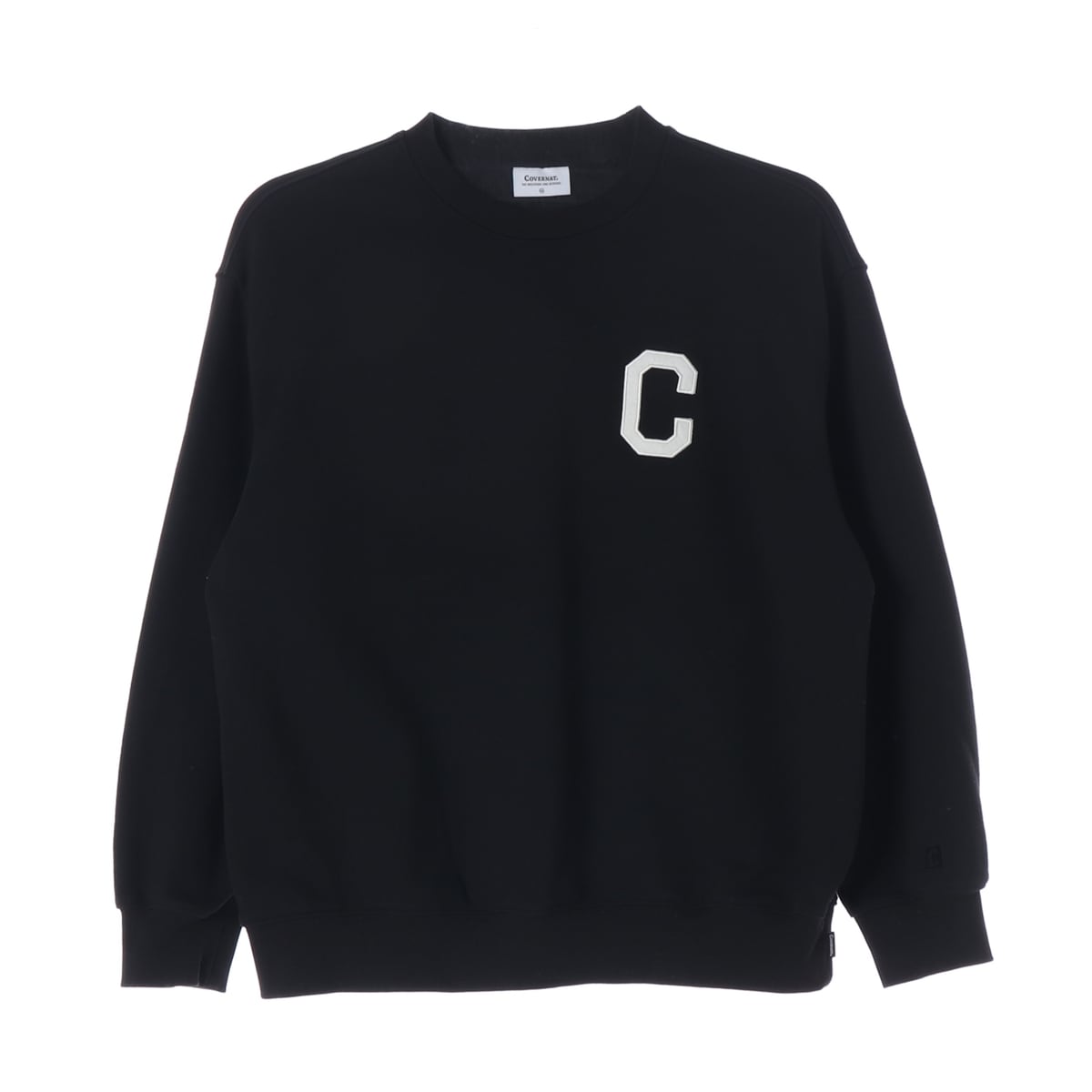 커버낫 22FW C 로고 자수 패치 맨투맨 상세 이미지 1