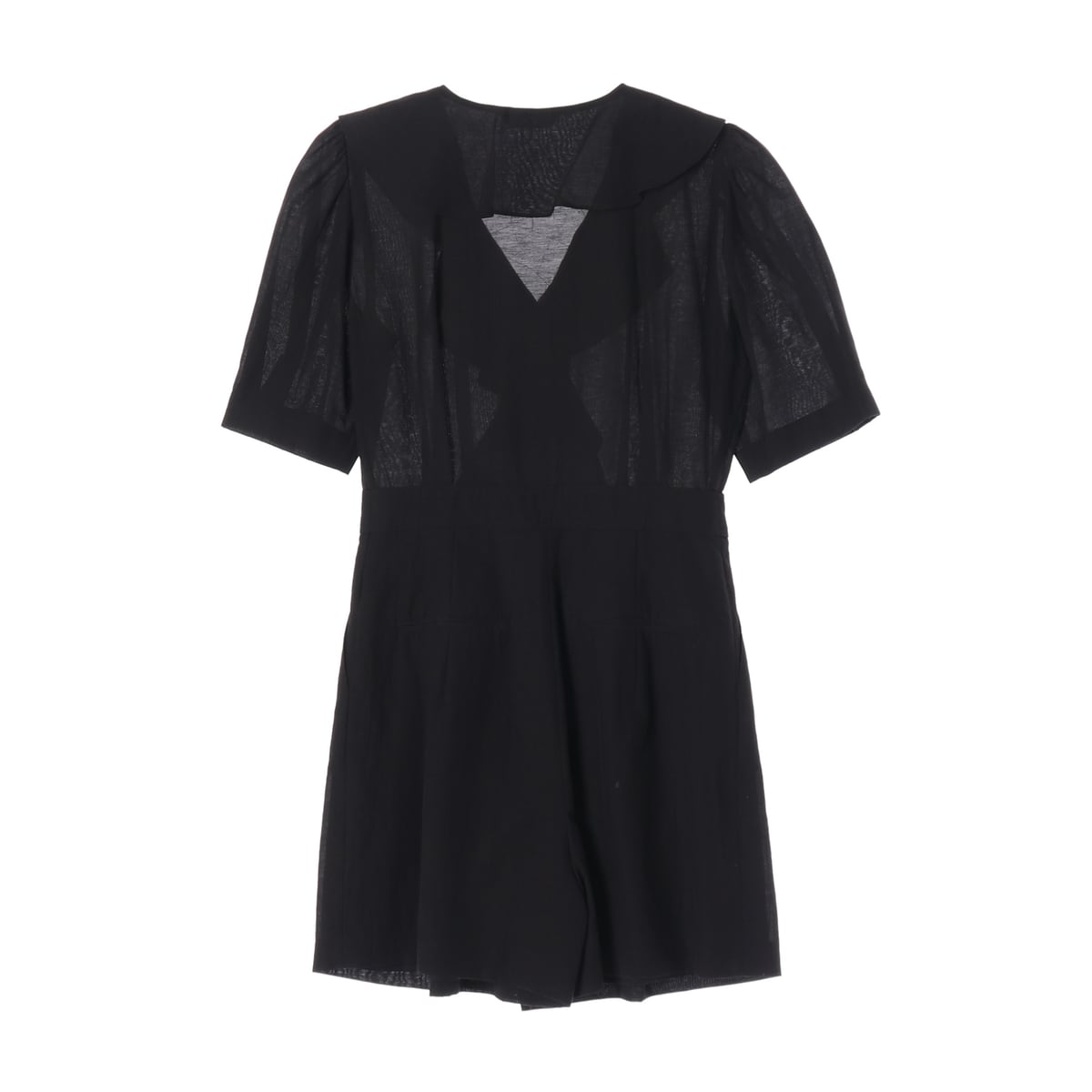 잇미샤 Rue 21SS 린넨 블렌드 러플 카라 숏 랩 점프수트 상세 이미지 2