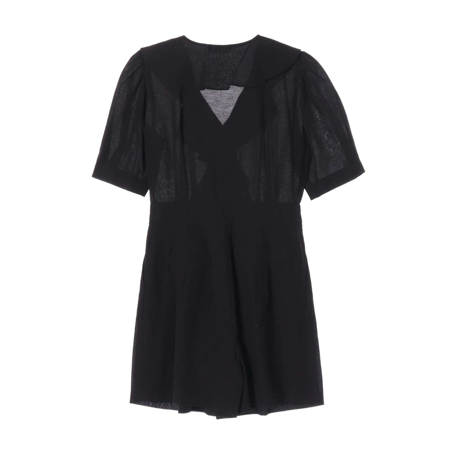 잇미샤 Rue 21SS 린넨 블렌드 러플 카라 숏 랩 점프수트 이미지 2