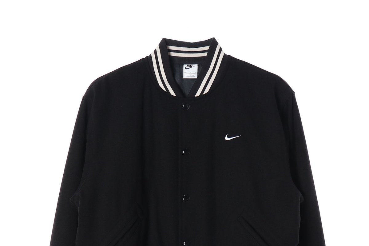 나이키 22FW 블랙 NSW 어센틱 바시티 자켓 울 재킷 블루종 점퍼 XL
 이미지 4