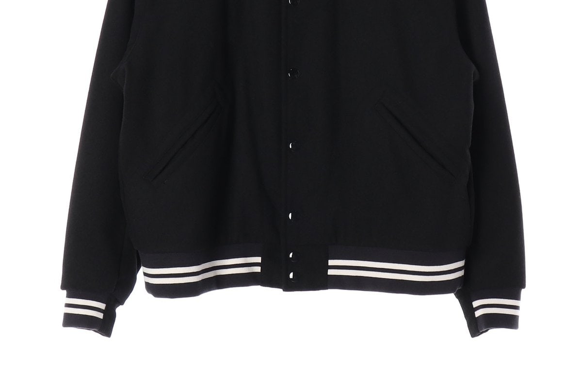 나이키 22FW 블랙 NSW 어센틱 바시티 자켓 울 재킷 블루종 점퍼 XL
 이미지 5