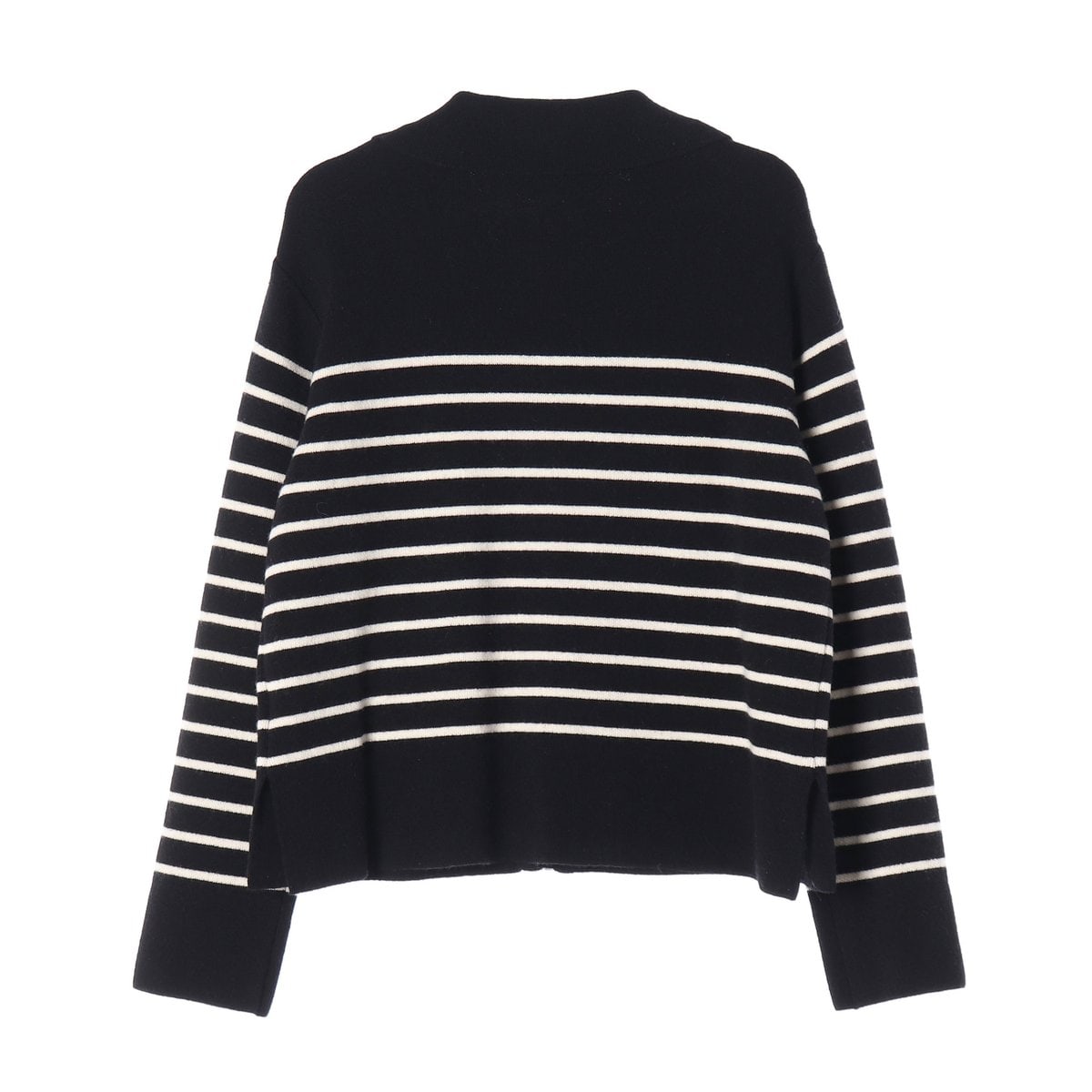 보브 VOV 23FW 울 블렌드 스트라이프 가디건 블랙  이미지 2