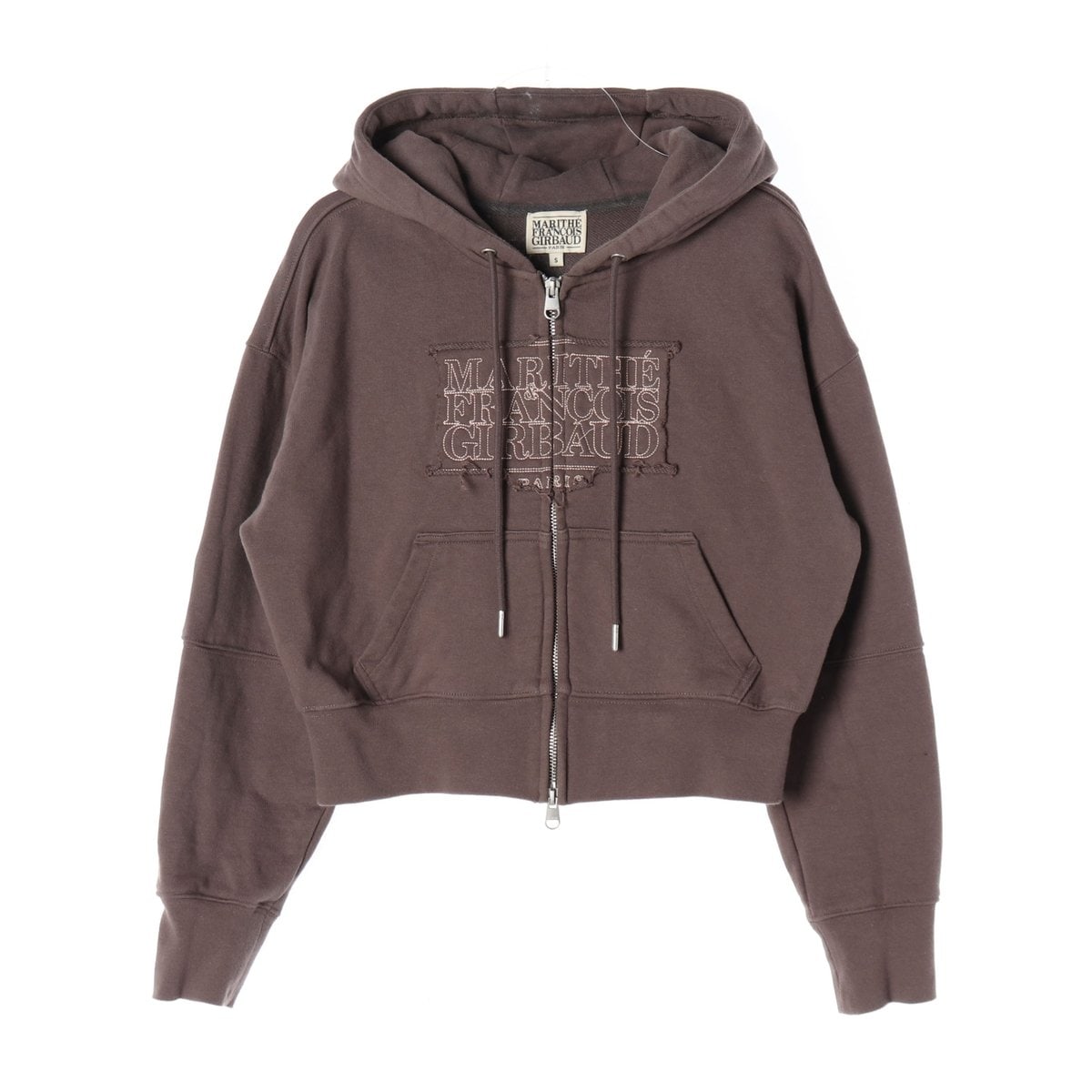 마리떼 프랑소와 저버 24FW 로고 2WAY 후드 집업 재킷 코코아  이미지 1