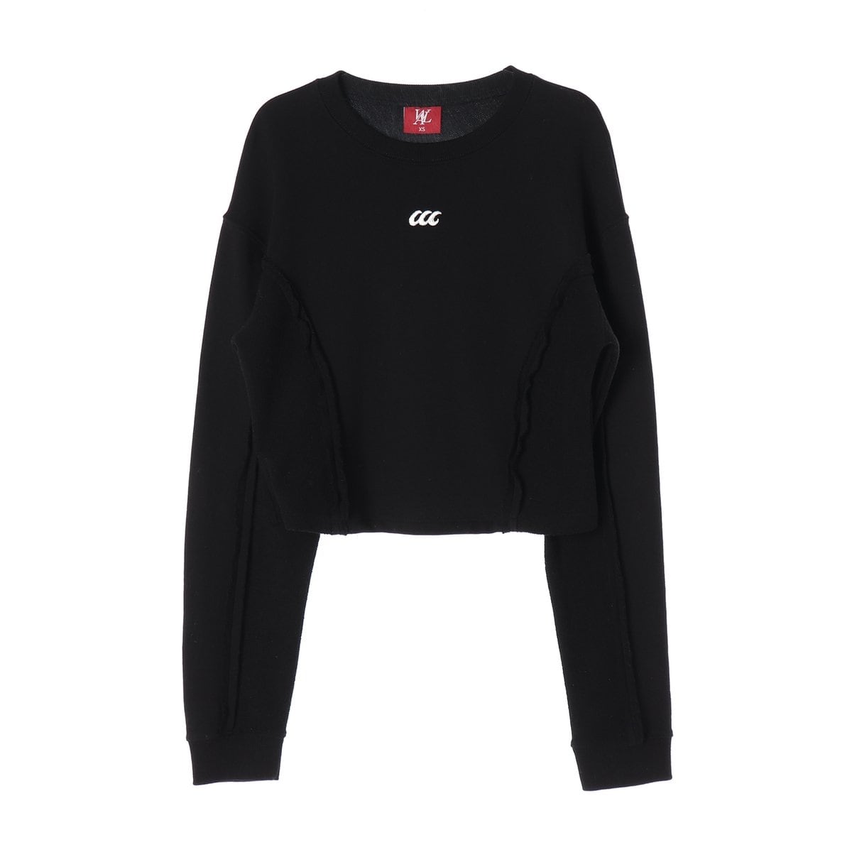 우알롱 22FW 로고 프린트 크롭 맨투맨 상세 이미지 1
