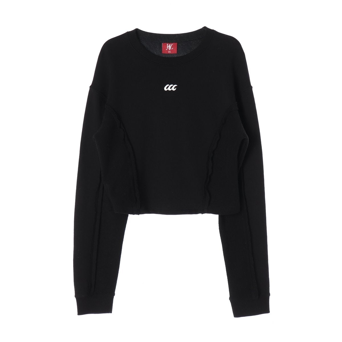 우알롱 22FW 로고 프린트 크롭 맨투맨 이미지 1